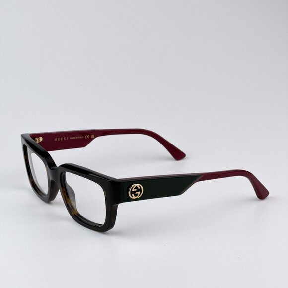 Gucci GG1666O 006 BRAND NEW Sunglasses Havana Red Women Square - Picture 1 of 9